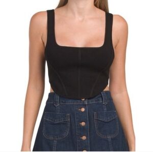 House of Harlow 1960 black corset top size large